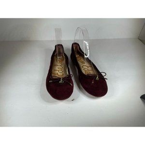 ⭐️⭐️Womens Sam Edelman Women's Felicia Ballet Flats Size 7 in wine suede. ⭐️⭐️